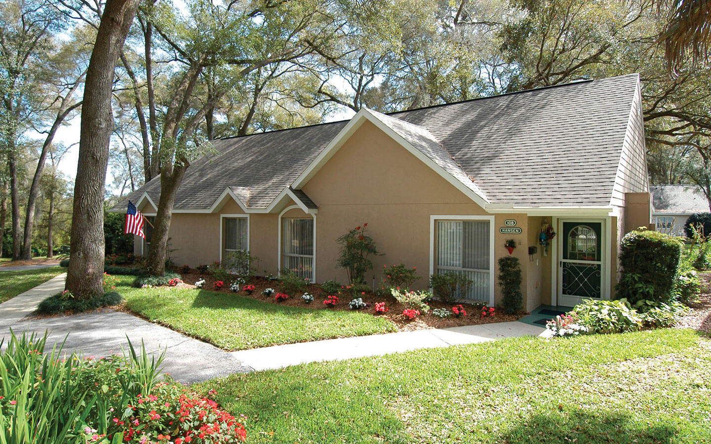 Exterior of one of the John Knox Village cottage homes.